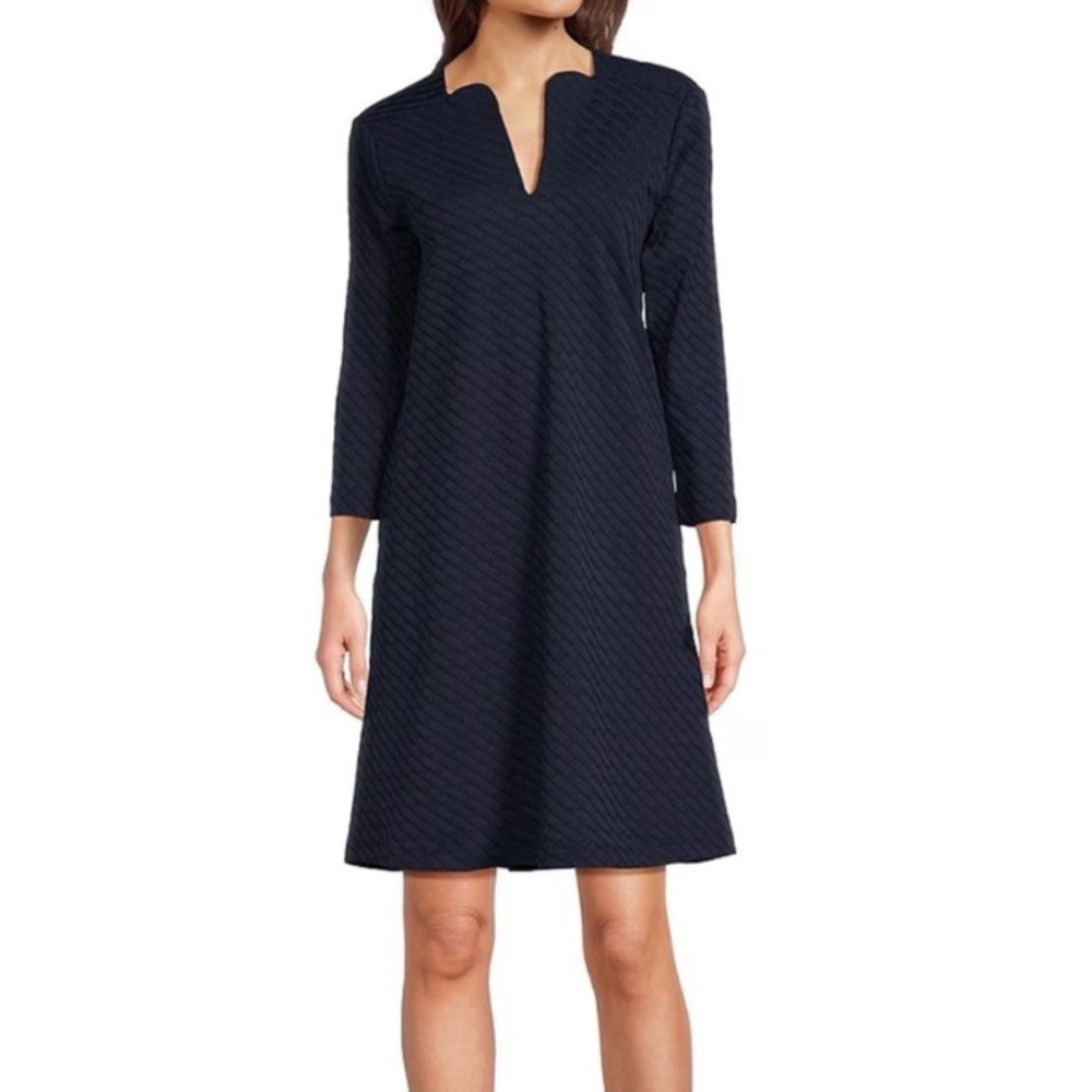 J. McLaughlin Women’s Navy Blue Octavia V-Neck Long Sleeve Dress Sz M NWT